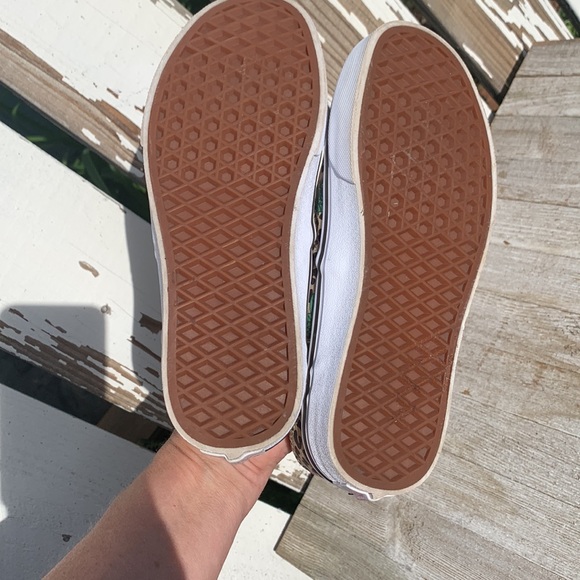 Cheetah Vans floral Asher Ginger slip on 6.5 - Picture 5 of 10